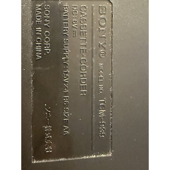 Sony Cassette Recorder Vintage TCM-929 w/Retractable Handle Works Great - Picture 7 of 11